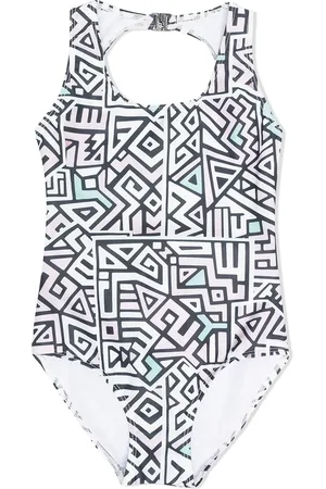 Le pandorine Traje de baño con estampado geométrico