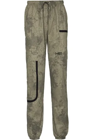 HELIOT EMIL Pants con estampado militar y logo
