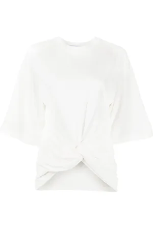 AMBUSH Playera fruncida con cuello redondo