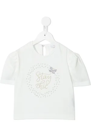 MONNALISA Blusa con eslogan bordado
