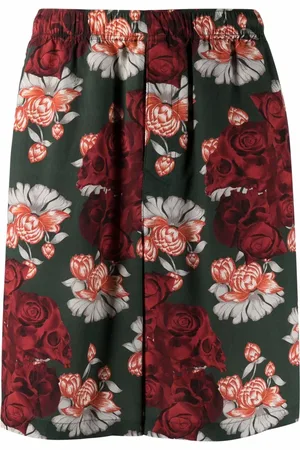 UNDERCOVER Bermudas con rosas estampadas