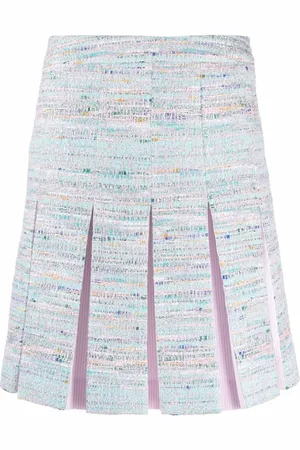 Karl Lagerfeld Falda de tweed plisada