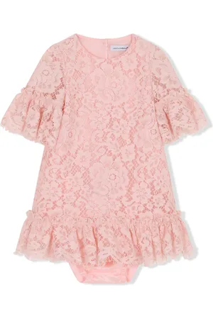 Dolce & Gabbana Vestido con capa de encaje