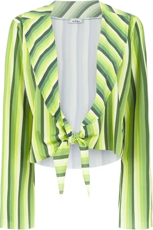 AMIR SLAMA Striped cropped top