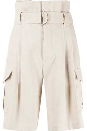 GOEN.J Shorts con cintura paperbag y cinturón