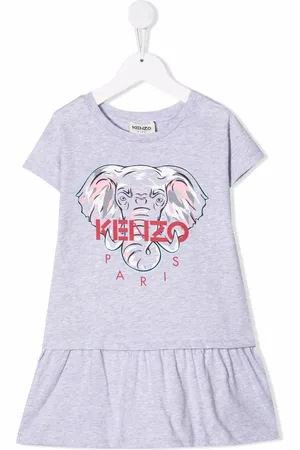 Kenzo Vestido estilo playera con estampado de elefante