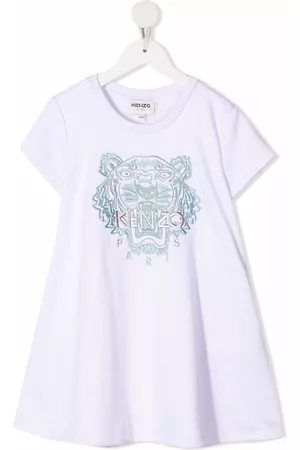 Kenzo Vestido estilo playera con bordado Tigre