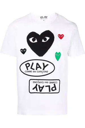 Comme des Garçons Playera con motivo de corazón