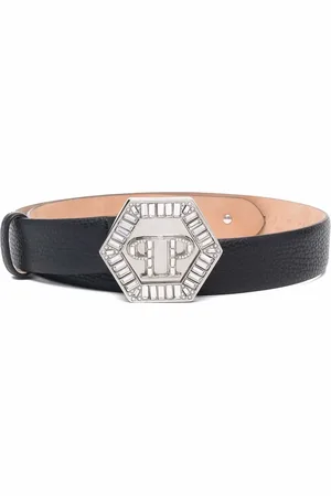 Philipp Plein Cinturón con logo en la hebilla