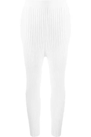 Stella McCartney Leggins de canalé con tiro alto