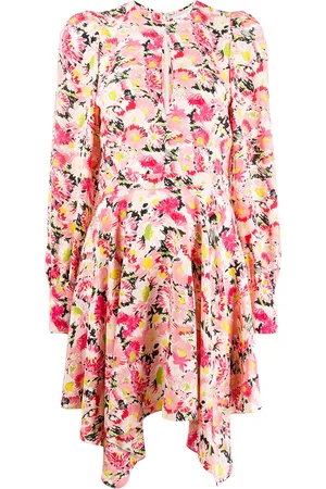 Stella McCartney Vestido asimétrico con estampado floral