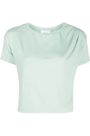 Marchesa Notte Playera corta con cuello redondo