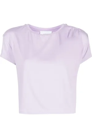 Marchesa Notte Playera corta con cuello redondo
