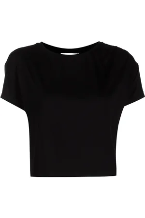 Marchesa Notte Playera corta con cuello redondo