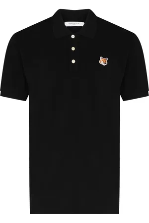 Maison Kitsuné Playera tipo polo con parche Fox Head