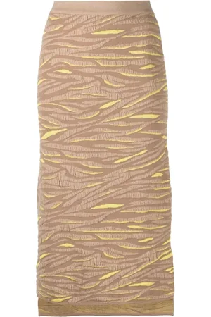 Stella McCartney Falda tejida con motivo de animal print