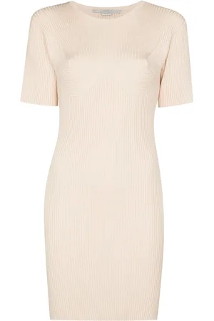 Stella McCartney Vestido corto tejido de canalé