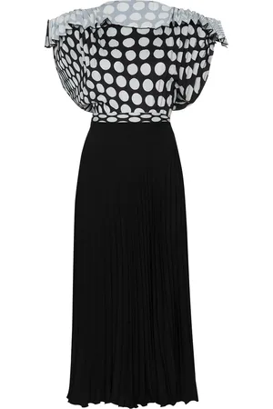 Maison Margiela Vestido plisado con motivo de lunares