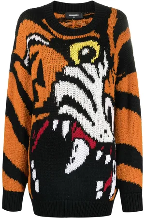 Dsquared2 Suéter con motivo de tigre en intarsia