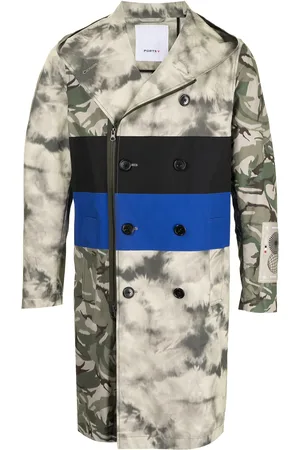 Ports V Abrigo con estampado militar y cierre