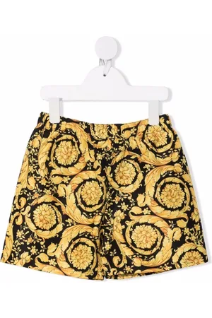 VERSACE Shorts de playa con estampado Barocco Kids