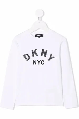 DKNY Playera manga larga con logo estampado