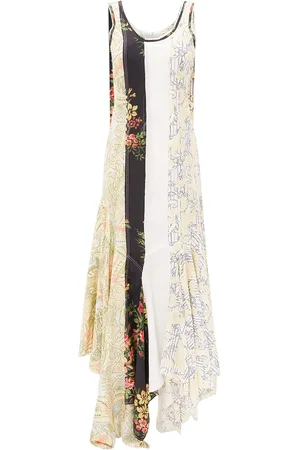 J.W.Anderson Vestido con diseño floral en patchwork