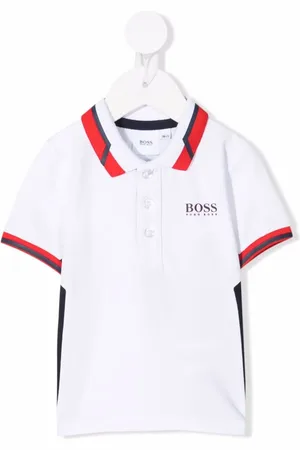 HUGO BOSS Playera tipo polo con logo estampado