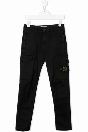 Stone Island Pantalones cargo con parche de brújula