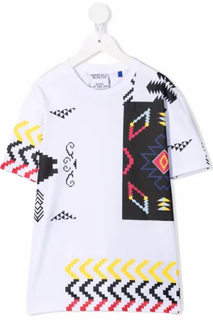 MARCELO BURLON Playera con motivo patchwork Folk