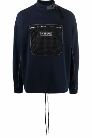 Iceberg Sudadera con cuello falso y bolsillo en el pecho