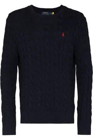 Ralph Lauren Suéter en tejidos de ochos con logo bordado