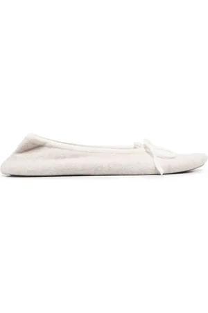 N.PEAL Slippers de cachemira con ribete en contraste