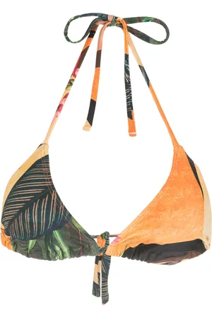 Lygia & Nanny Top de bikini lasmin con estampado de hojas