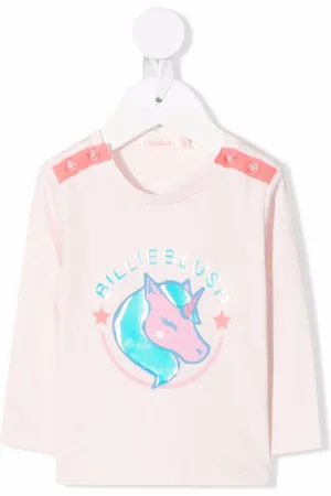 Billieblush Playera con unicornio estampado y logo