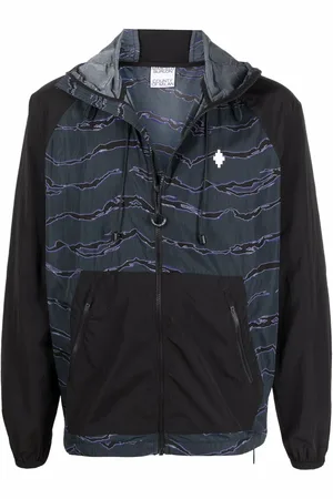MARCELO BURLON Chamarra rompevientos con estampado militar