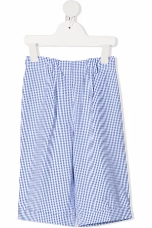 SIOLA Shorts de vestir con estampado de cuadros