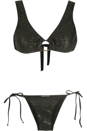 AMIR SLAMA Bikini texturizado con detalle de anillo