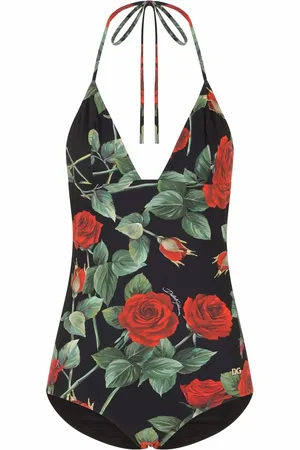 Dolce & Gabbana Traje de baño con rosa estampada