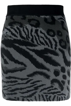 Kenzo Falda tejida con estampado de tigre