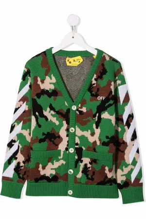 OFF-WHITE Cárdigan con motivo militar