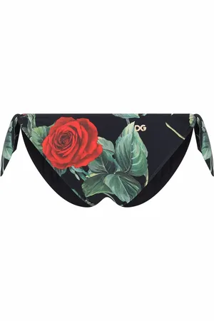 Dolce & Gabbana Bikini bottom con rosa estampada