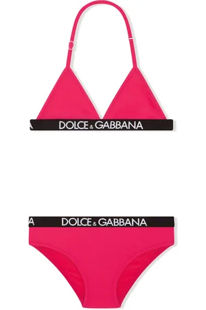 Dolce & Gabbana Bikini estilo triángulo con logo elástico