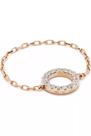 DJULA Anillo Circle en oro rosa de 18kt con diamante