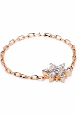 DJULA Anillo de cadena Sun en oro rosa de 18kt con diamantes