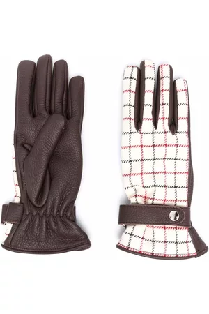 Maison Margiela Mujer Guantes - Guantes a cuadros Tattersall