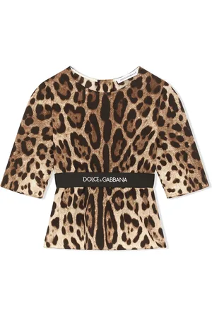 Dolce & Gabbana Top de seda con estampado de leopardo