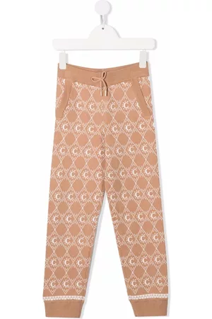 Chloé Pantalones tejidos con logo C en jacquard
