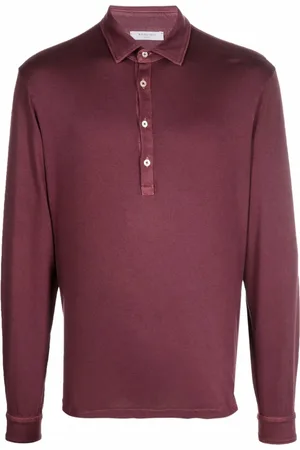 Boglioli Playera tipo polo manga larga