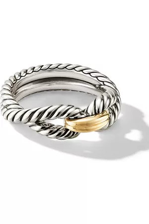 David Yurman Anillo de banda Cable Loop en oro amarillo de 18kt y plata de ley de 7mm